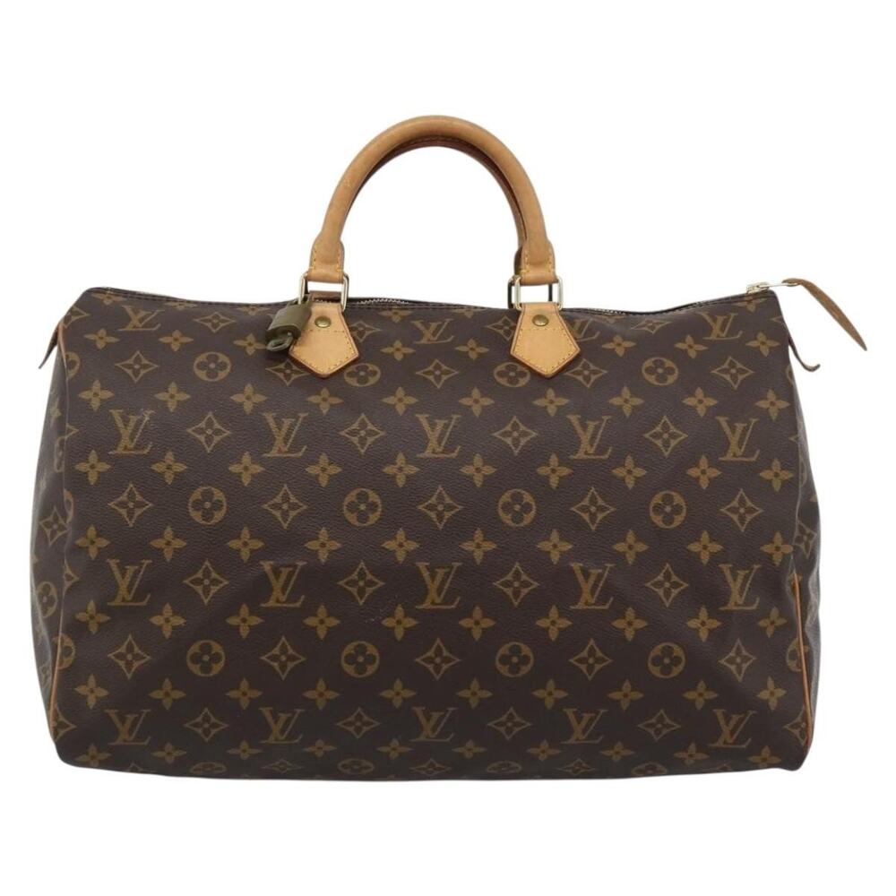 Louis Vuitton Monogram Speedy 40 Handbag Brown